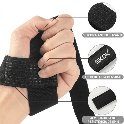 Correas de levantamiento - straps - gym - propiedades negro