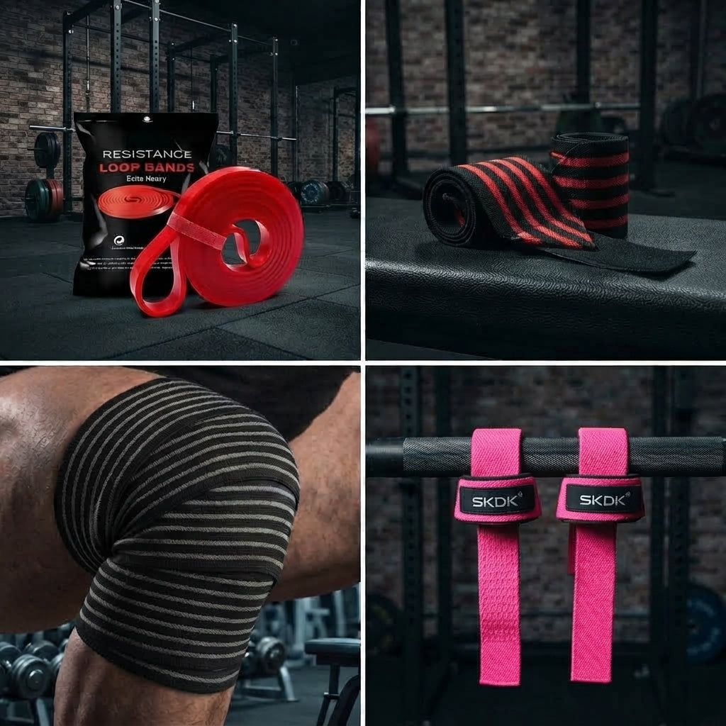 PACK GIMNASIO COMPLETO IRONWULF | Banda + Straps + Vendas + Muñequeras