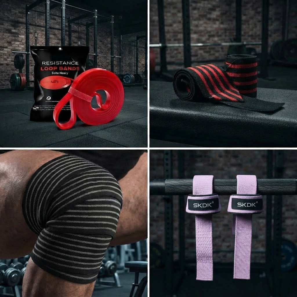 PACK GIMNASIO COMPLETO IRONWULF | Banda + Straps + Vendas + Muñequeras