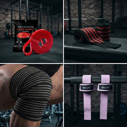 PACK GIMNASIO COMPLETO IRONWULF | Banda + Straps + Vendas + Muñequeras