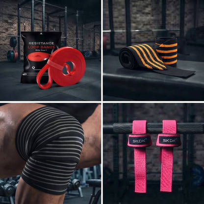 PACK GIMNASIO COMPLETO IRONWULF | Banda + Straps + Vendas + Muñequeras