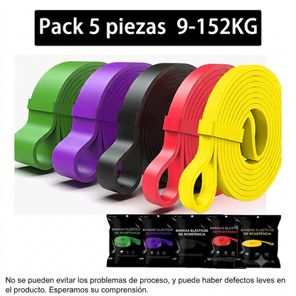 Bandas elásticas de resistencia gym pack 5 piezas