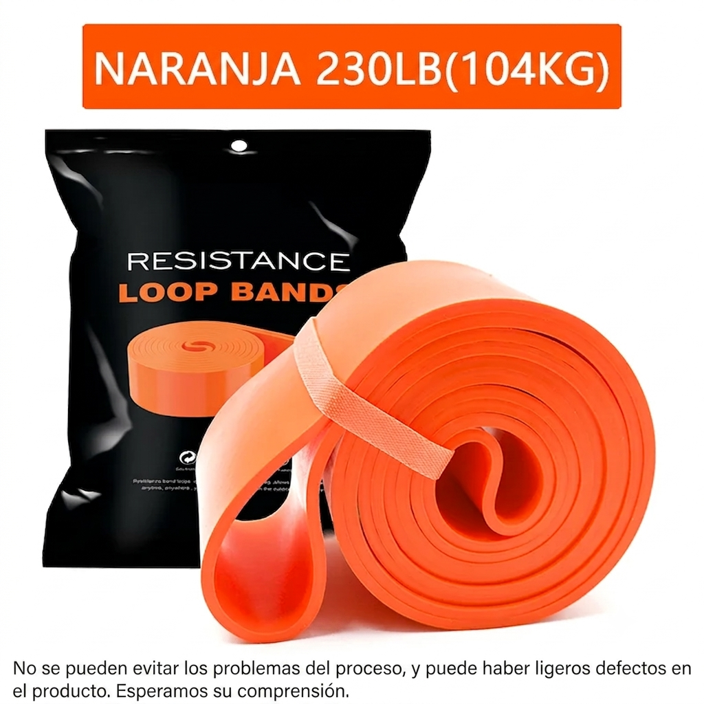 Bandas elásticas de resistencia gym naranja