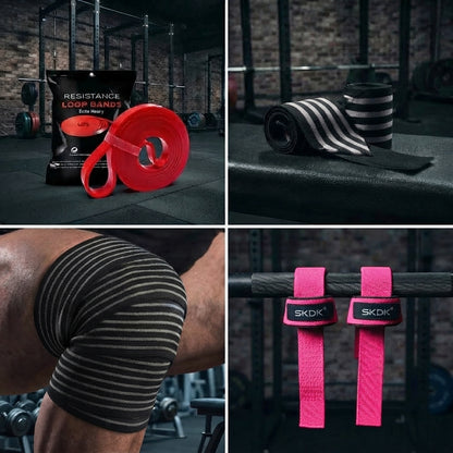 PACK GIMNASIO COMPLETO IRONWULF | Banda + Straps + Vendas + Muñequeras