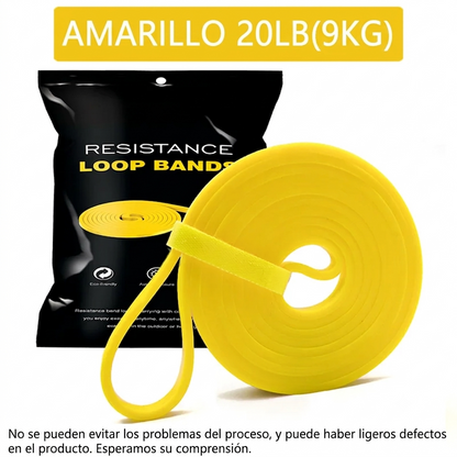 Bandas elásticas de resistencia gym amarilla