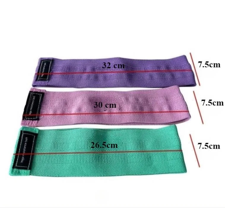 Bandas elásticas glúteo - dimensiones