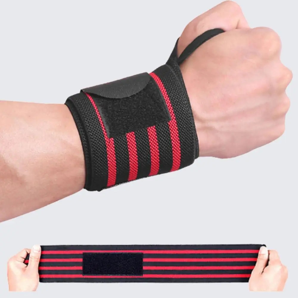 Muñequeras gym rojas elasticas