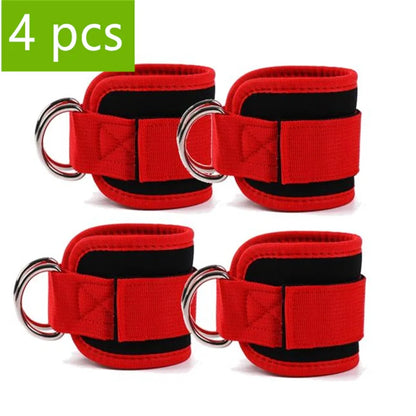 Tobilleras gym mujer - rojo 4 piezas