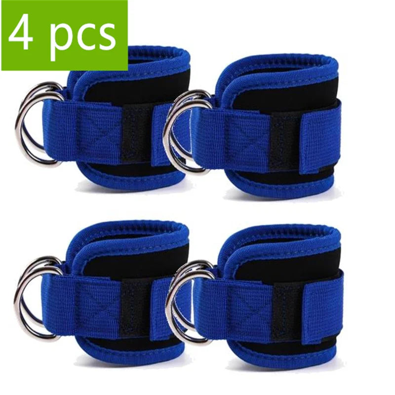 Tobilleras gym mujer - azul oscuro 4 piezas