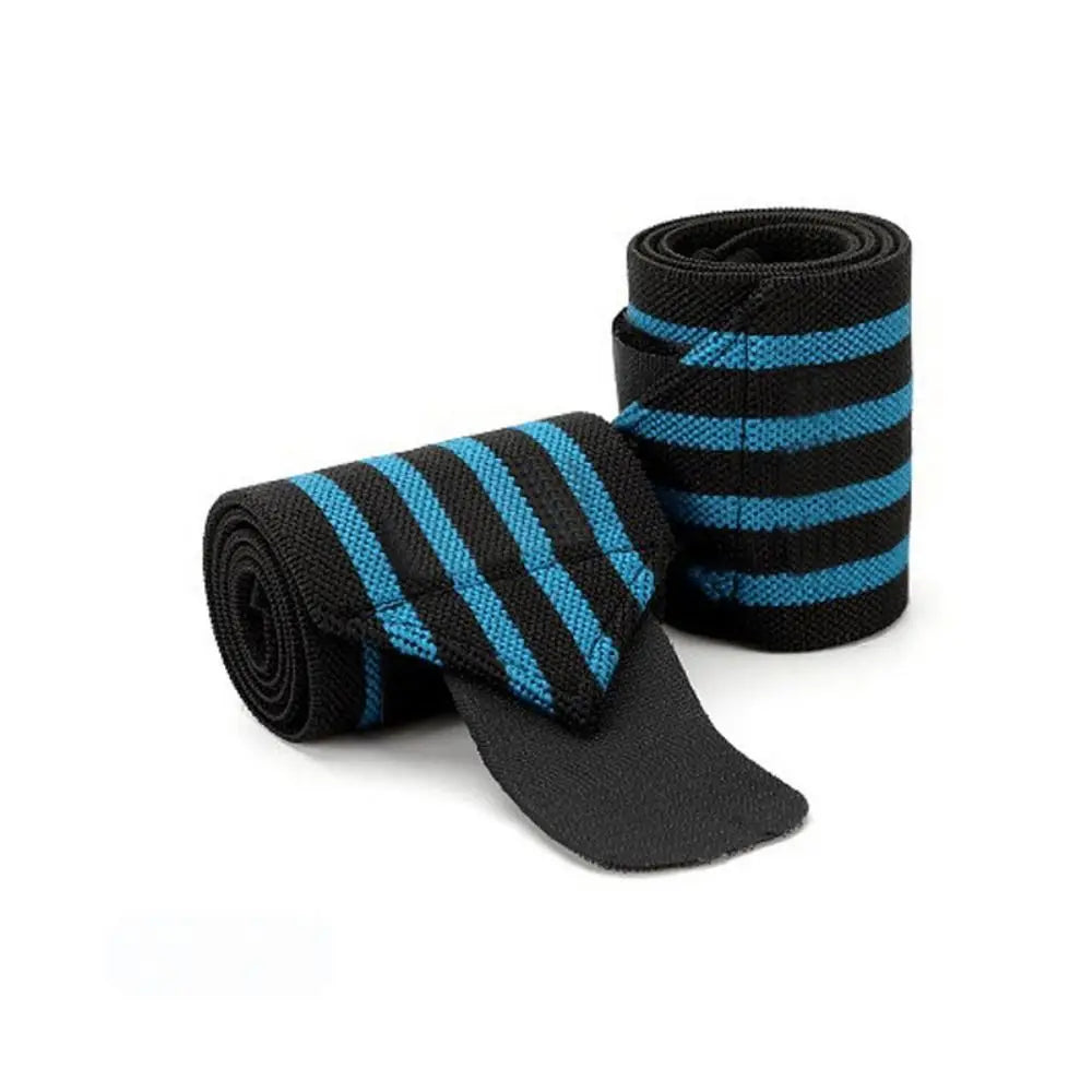 Par de muñequeras gym azules