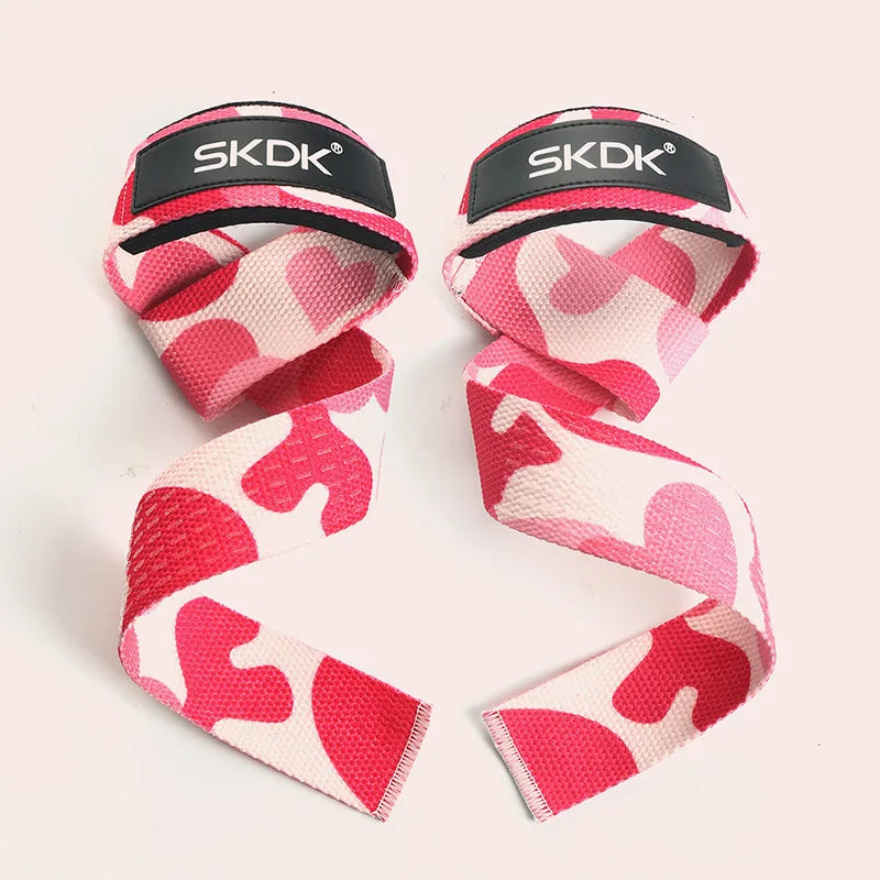 Correas de levantamiento - straps - gym - militar rosa