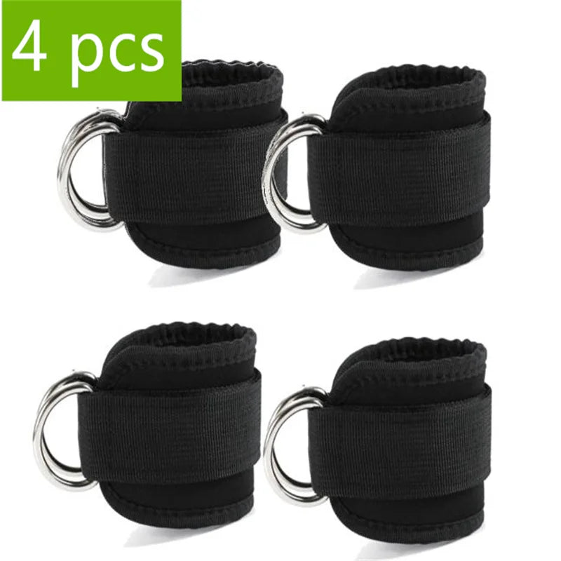 Tobilleras gym mujer - negro 4 piezas
