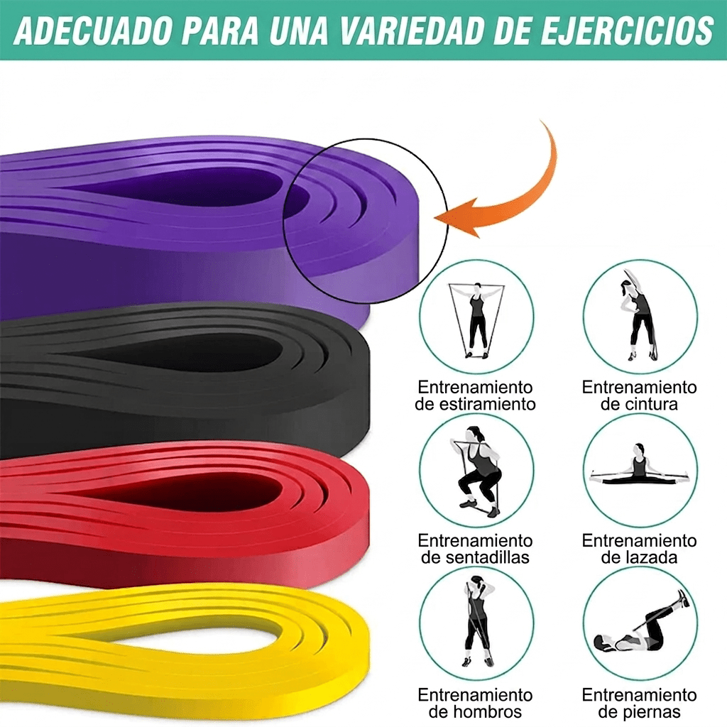 Bandas de Resistencia Elásticas IRONWULF | Gym | Casa - Ironwulf