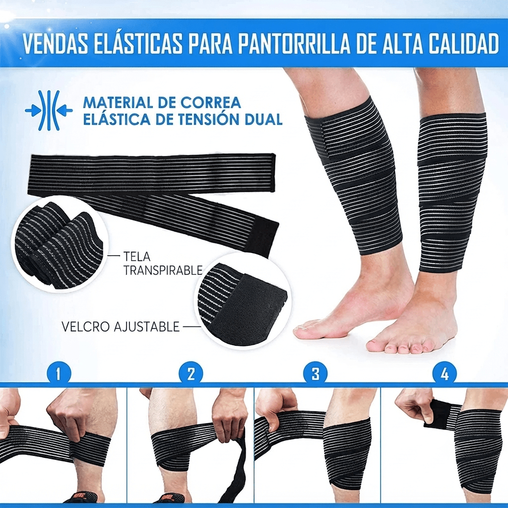 Venda de compresión elástica IRONWULF | Deporte y Recuperación | Rodilla, tobillo, brazo - Ironwulf
